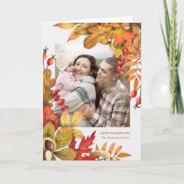 Tarjeta Festiva La cosecha de Acción de Gracias deja a Berries ver