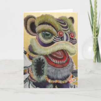 Tarjeta Festiva La danza del león