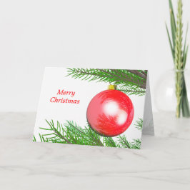 Tarjeta Festiva La decoración de los árboles navideños