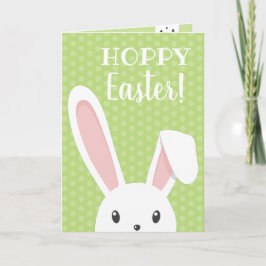 Tarjeta Festiva La divertida Primavera Verde de los conejitos de P