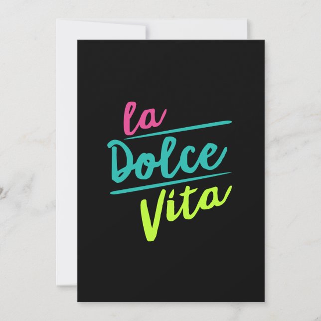 Tarjeta Festiva La dolce vita (Anverso)