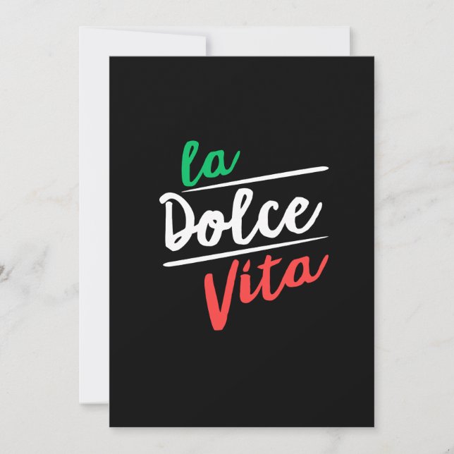 Tarjeta Festiva La dolce vita (Anverso)