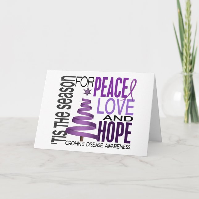 Tarjeta Festiva La enfermedad de Crohn del día de fiesta del (Anverso)