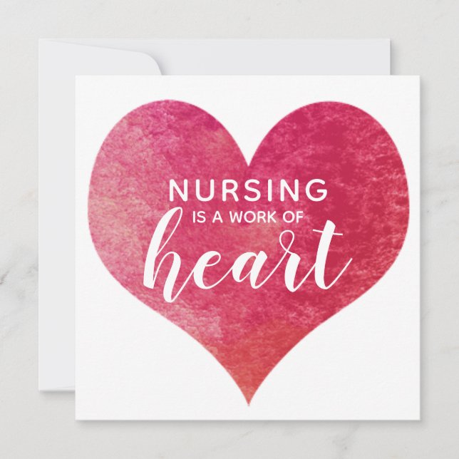 Tarjeta Festiva La Enfermería Rosa Es Una Obra De Valentines Del C (Anverso)