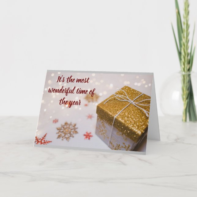 Tarjeta Festiva *La época más maravillosa del año* (Anverso)