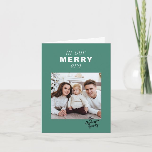 Tarjeta Festiva La era de Merry, brillante y divertida, una foto d (Anverso)