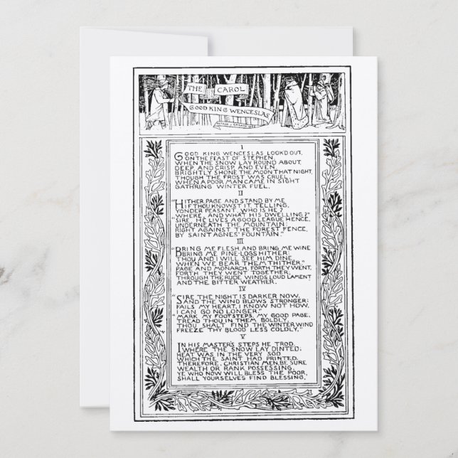 Tarjeta Festiva La era victoriana del buen rey Wenceslas (Anverso)