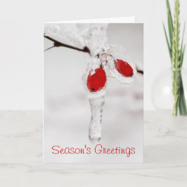 Tarjeta Festiva La escena de invierno de los saludos de temporada