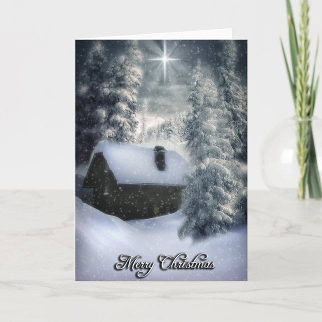 Tarjeta Festiva La estrella de Belén (Anverso)