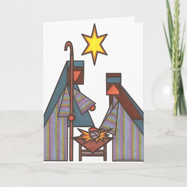 Tarjeta Festiva La estrella de Belén (Anverso)