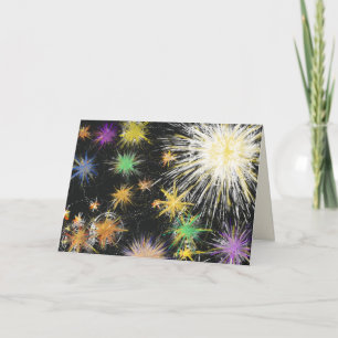 Tarjeta Festiva La estrella de la maravilla con el espacio