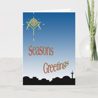 Tarjeta Festiva La estrella de los Navidades masónicos