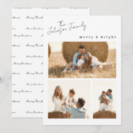 Tarjeta Festiva La familia de los Navidades Merry y Bright