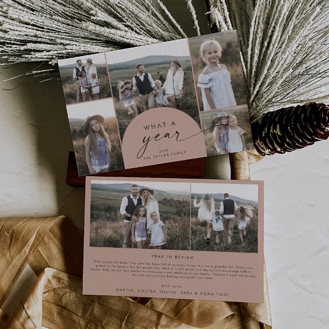 Tarjeta Festiva La familia multifotografía Arch Salmon (Subido por el creador)