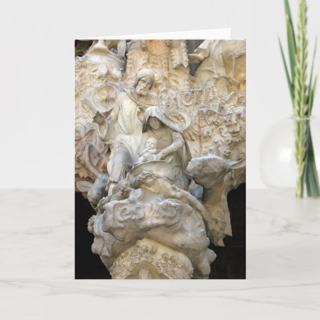 Tarjeta Festiva La familia sagrada (Anverso)