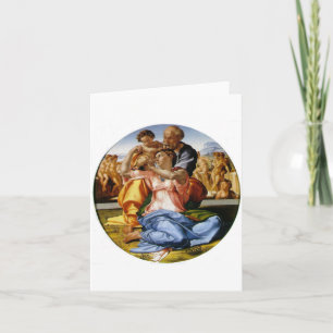 Tarjeta Festiva La familia santa con St. John infantil el Bapti
