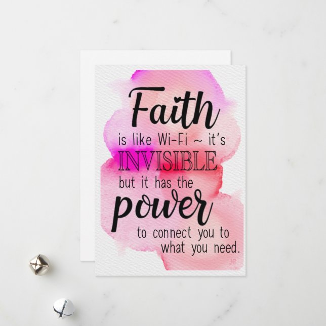 Tarjeta Festiva La fe es como el Wi-Fi (Anverso/Reverso In Situ)