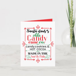 Tarjeta Festiva la festiva compañía de caña de azúcar de Santa Cañ