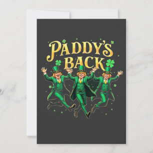 Tarjeta Festiva La fiesta de San Patricio de Paddy vuelve con Trum