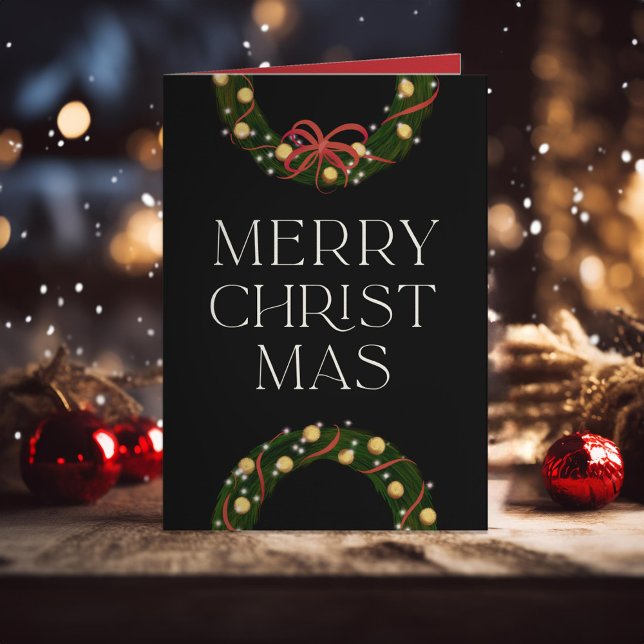 Tarjeta Festiva La flamante Wreath Merry Christmas (Subido por el creador)