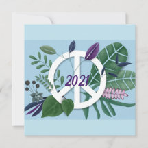 La flor azul de la paz Inspiradora de Año Nuevo