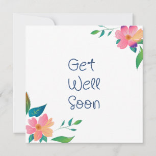 Tarjeta Festiva La Floral se pone bien pronto saludos