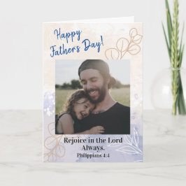 Tarjeta Festiva La foto del Día del Padre se regocija de la Biblia