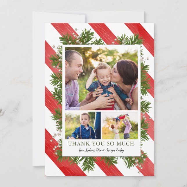 Tarjeta Festiva La foto el | de las agujas y de las rayas 3 le (Anverso)