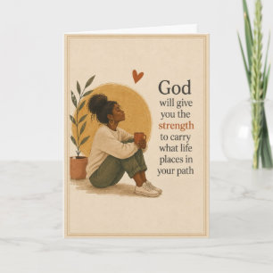 Tarjeta Festiva La Fuerza de Dios Te Llevará