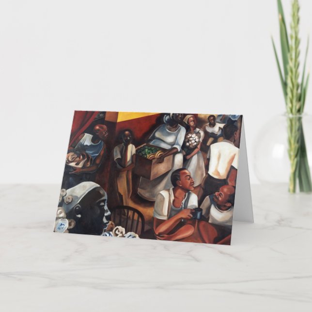 Tarjeta Festiva "La gallina de Guinea consiguió flojamente" la (Anverso)