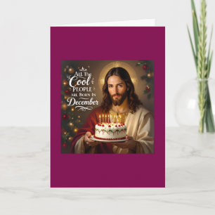 Tarjeta Festiva La gente genial nace en diciembre