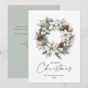 Tarjeta Festiva La guerra de los Navidades de los huesos de pino d