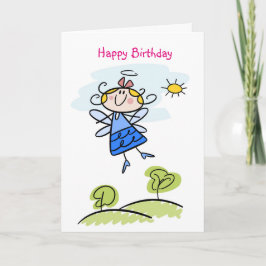 Tarjeta Festiva La hija pequeña Angel personalizada