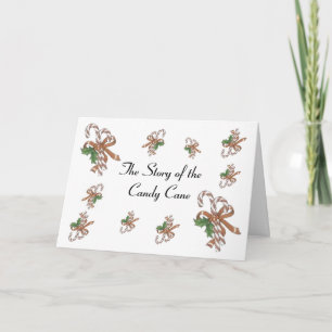 Tarjeta Festiva La historia de la carta de caña de caramelo