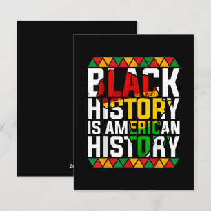 Tarjeta Festiva La historia negra es historia americana patriótica