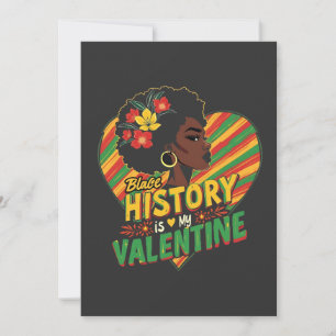 Tarjeta Festiva La historia negra es mi mes de San Valentín de la 