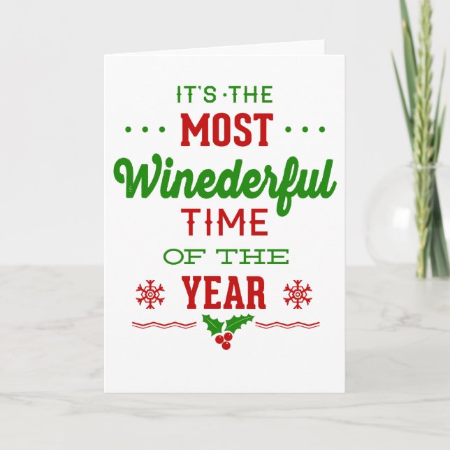 Tarjeta Festiva La Hora Más Maravillosa Del Año (Anverso)