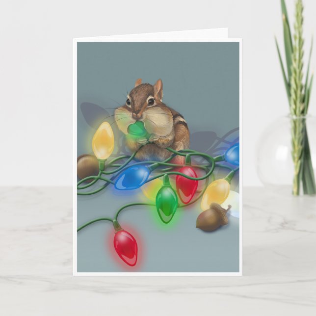 Tarjeta Festiva La idea brillante del Chipmunk (Anverso)