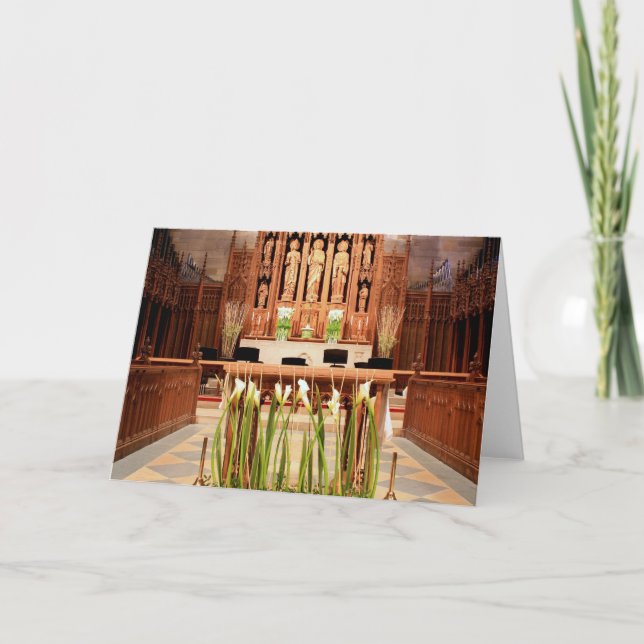 Tarjeta Festiva La iglesia Chestnut Hill Pascua de San Pablo (Anverso)