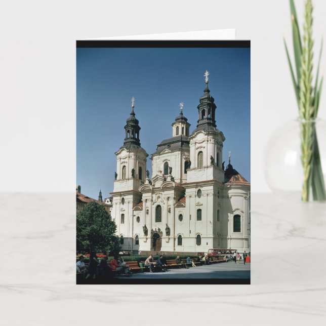 Tarjeta Festiva La iglesia de San Nicolás, construida 1703-61 (Anverso)