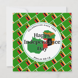 Tarjeta Festiva LA INDEPENDENCIA ZAMBIANA Celebra Zambia