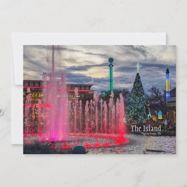 Tarjeta Festiva La isla de los Navidades en la Forja de la Paloma (Anverso)