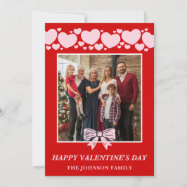 Tarjeta Festiva La La Love Family Valentine’s Day Photo Card