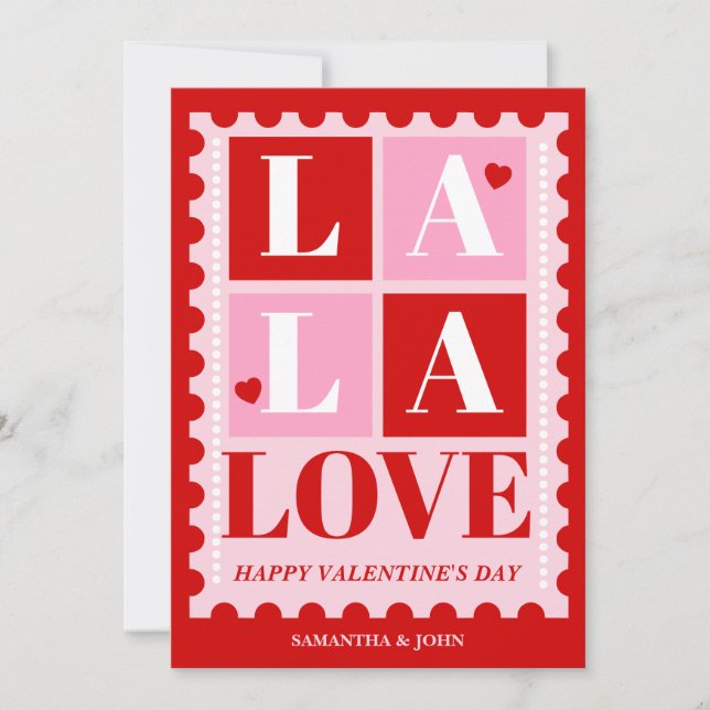 Tarjeta Festiva La La Love Funny Valentine’s Day Card (Anverso)