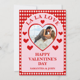 Tarjeta Festiva La La Love Valentine’s Day Couple Photo