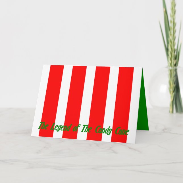 TARJETA FESTIVA LA LEYENDA DEL BASTÓN DE CARAMELO… (Anverso)