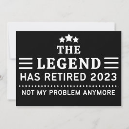 Tarjeta Festiva La leyenda se ha retirado 2023 y ya no es mi probl