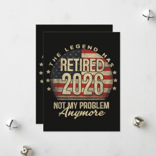Tarjeta Festiva La leyenda se ha retirado 2026 divertido