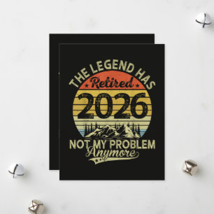Tarjeta Festiva La leyenda se jubiló 2026 No es mi problema