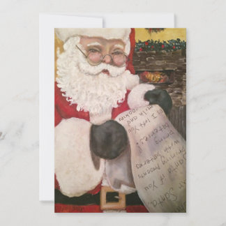 Tarjeta Festiva La Lista de Papá Noel